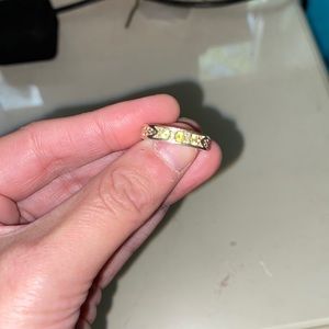 Sterling silver and green ring size 6